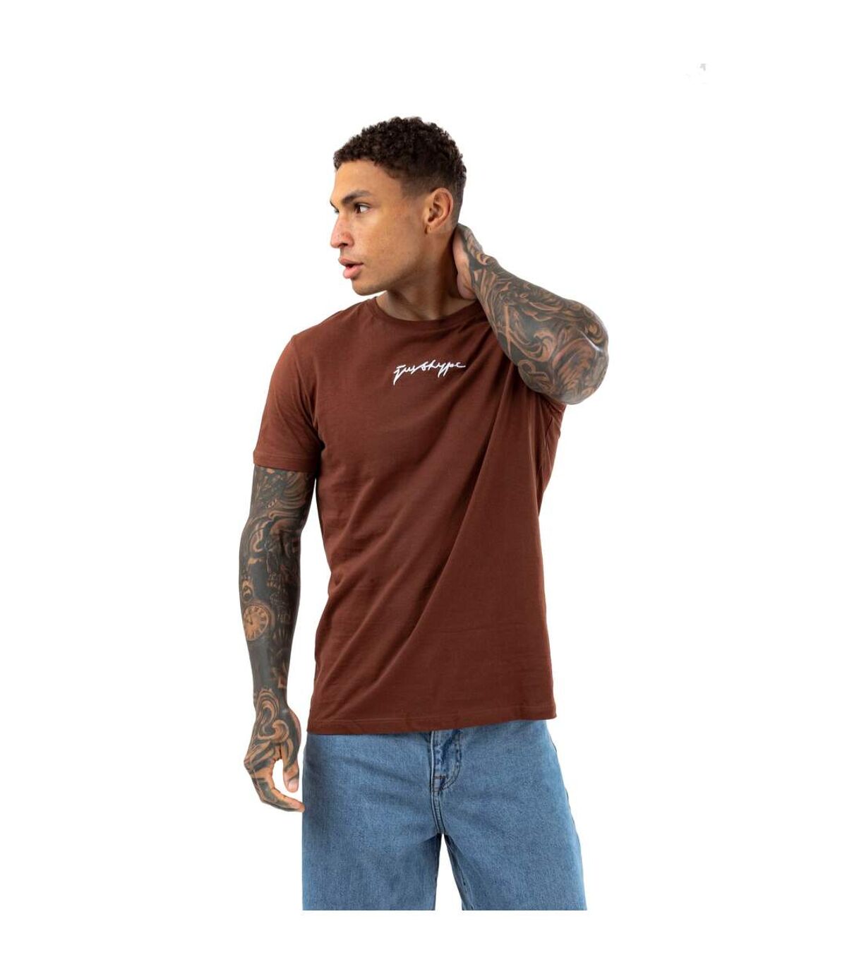 Hype Mens Scribble T-Shirt (Brown)