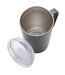 Modern recycled stainless steel mug with lid one size grey XD Collection-2