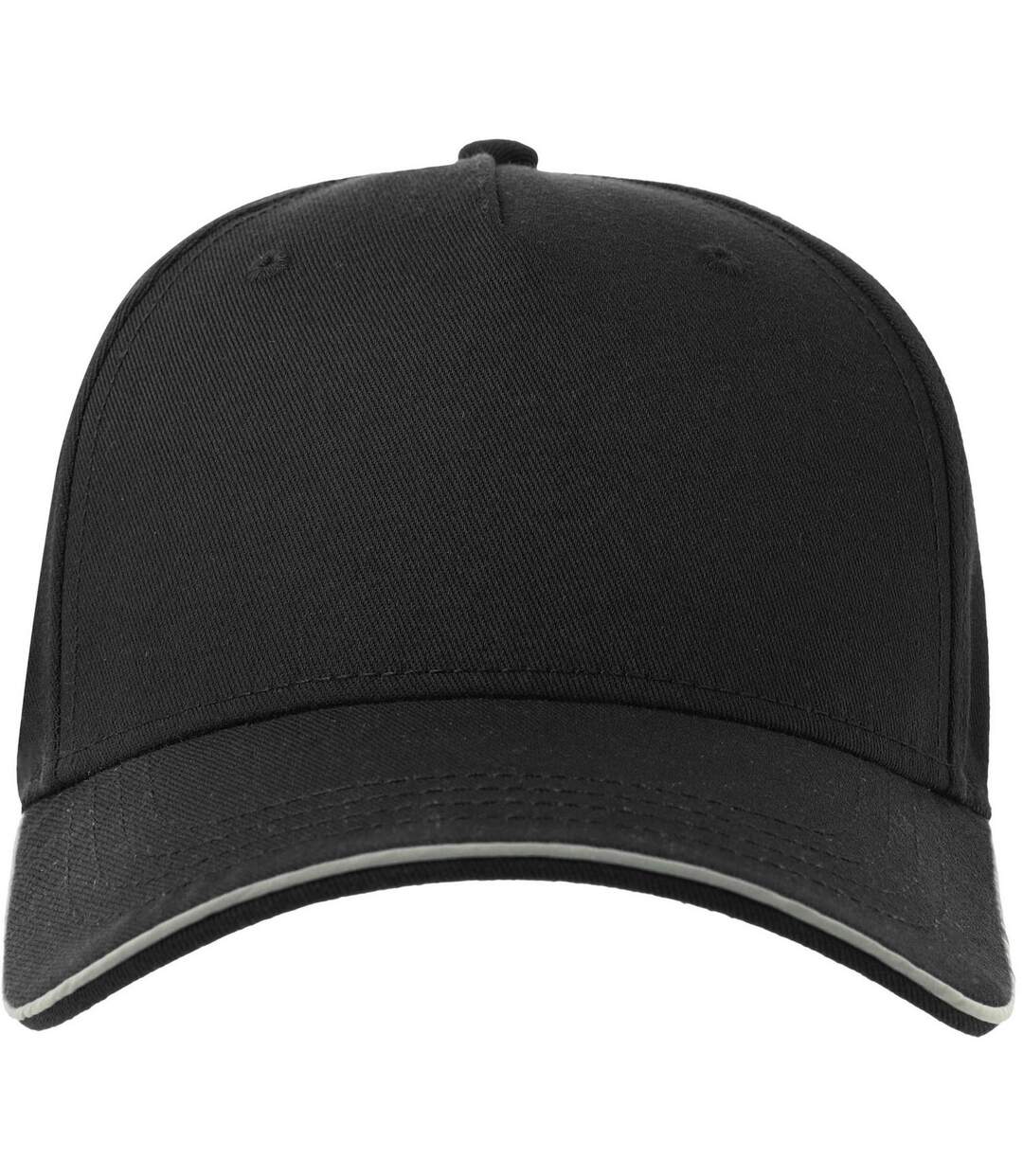 Unisex Adult Reflective Sustainable 5 Panel Baseball Cap Black Atlantis-1