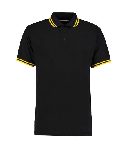Polo Homme Noir Jaune Kustom Kit