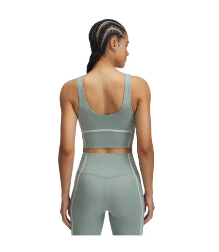 Womens/ladies Meridian Sports Bra Green Under Armour