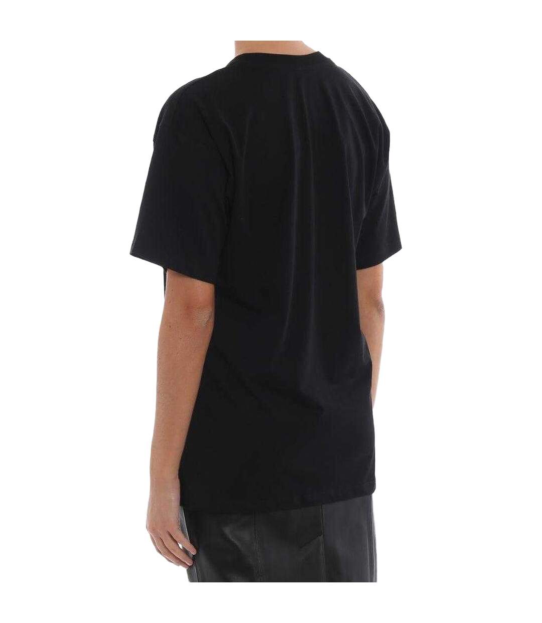 Mens Question Mark Logo T-shirt Black Moschino-2