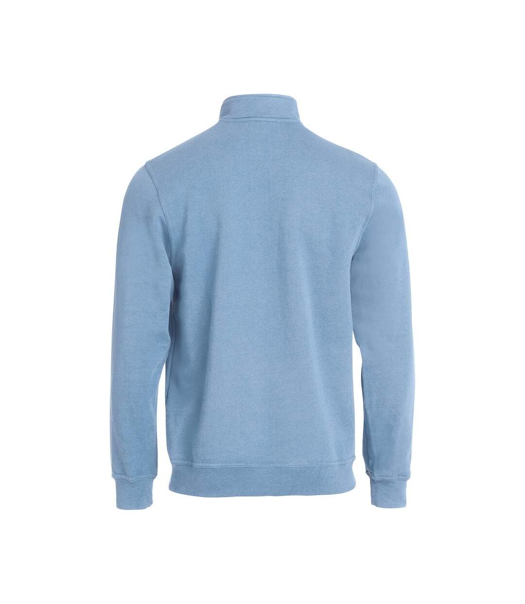 Unisex adult basic half zip sweatshirt light blue Clique-2