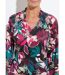 T-shirt col montant imprimé fleurs-4