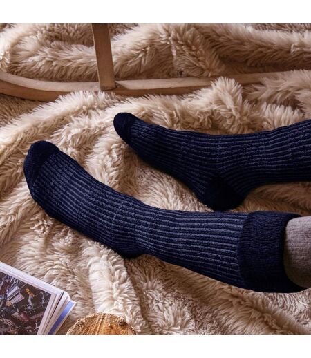 Mens Thick Winter Warm Knee High Ribbed Thermal Boot Socks