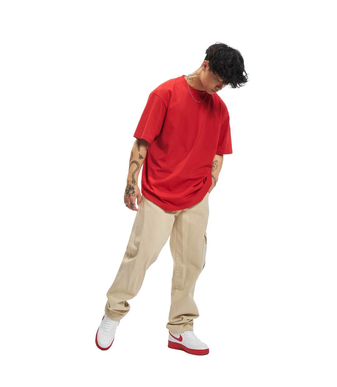 T-shirt Motif/style Uni Homme Rouge Urban Classics-1