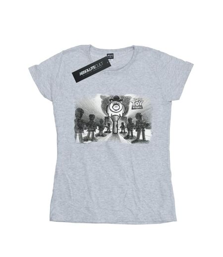 Disney T-shirt en coton Womens/Ladies Toy Story Evil Dr Pork Chop (Gris sportif) - UTBI44256