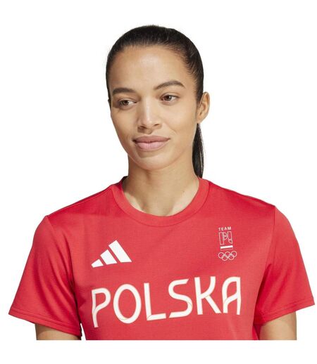 T-shirt Olympic Poland Femme Rouge Écarlate Adidas