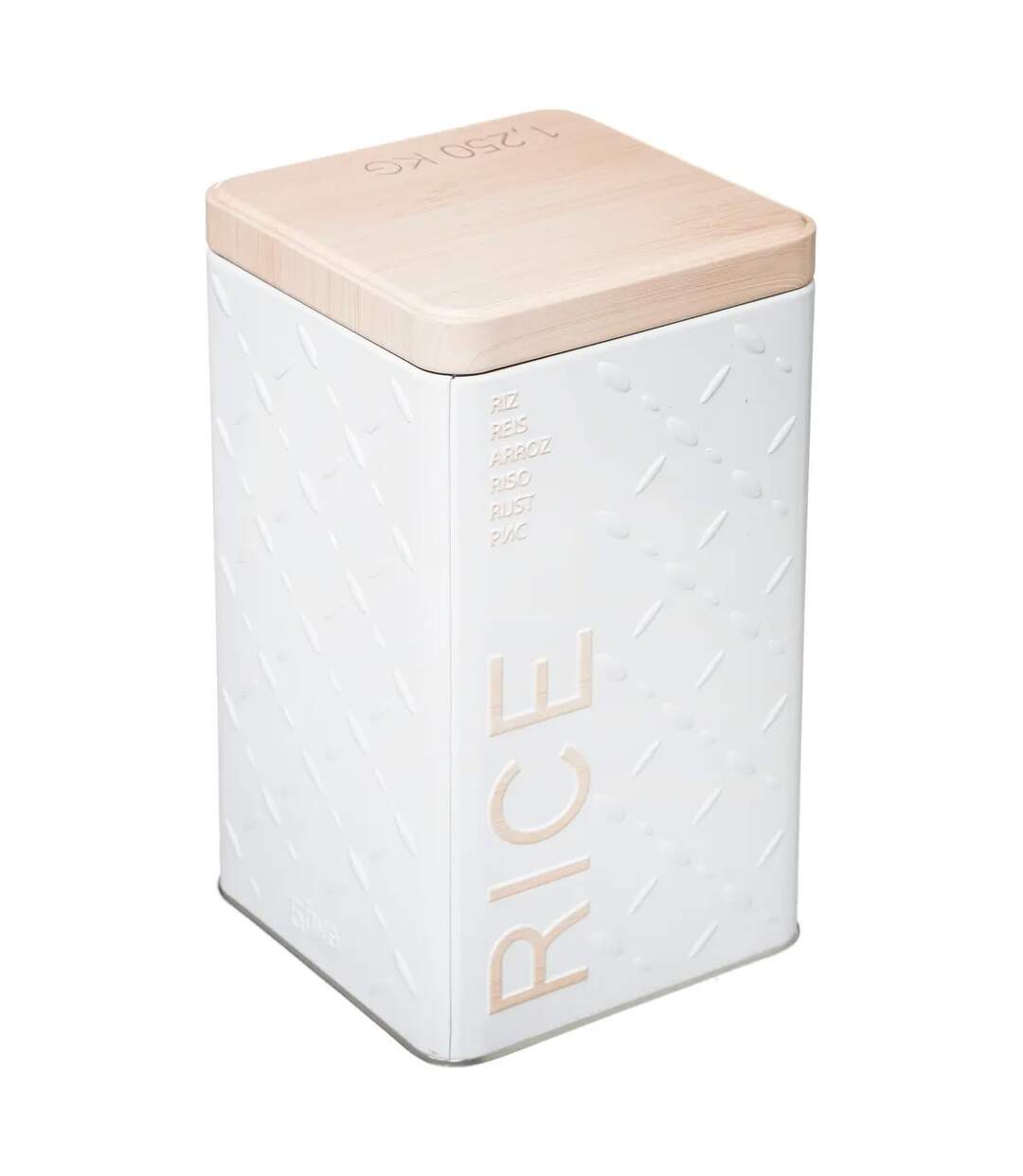 Boîte à Riz Scandi 18cm Blanc-5