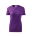 T-shirt Motif/style Classique Femme Violet Clair Malfini-1