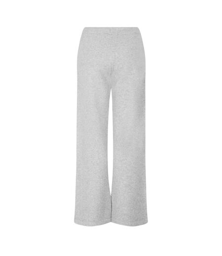 Womens/ladies Fleece Wide Leg Sweatpants Grey Couture