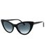 Womens/ladies Cat Eye Sunglasses One Size Dark Grey Generic-2