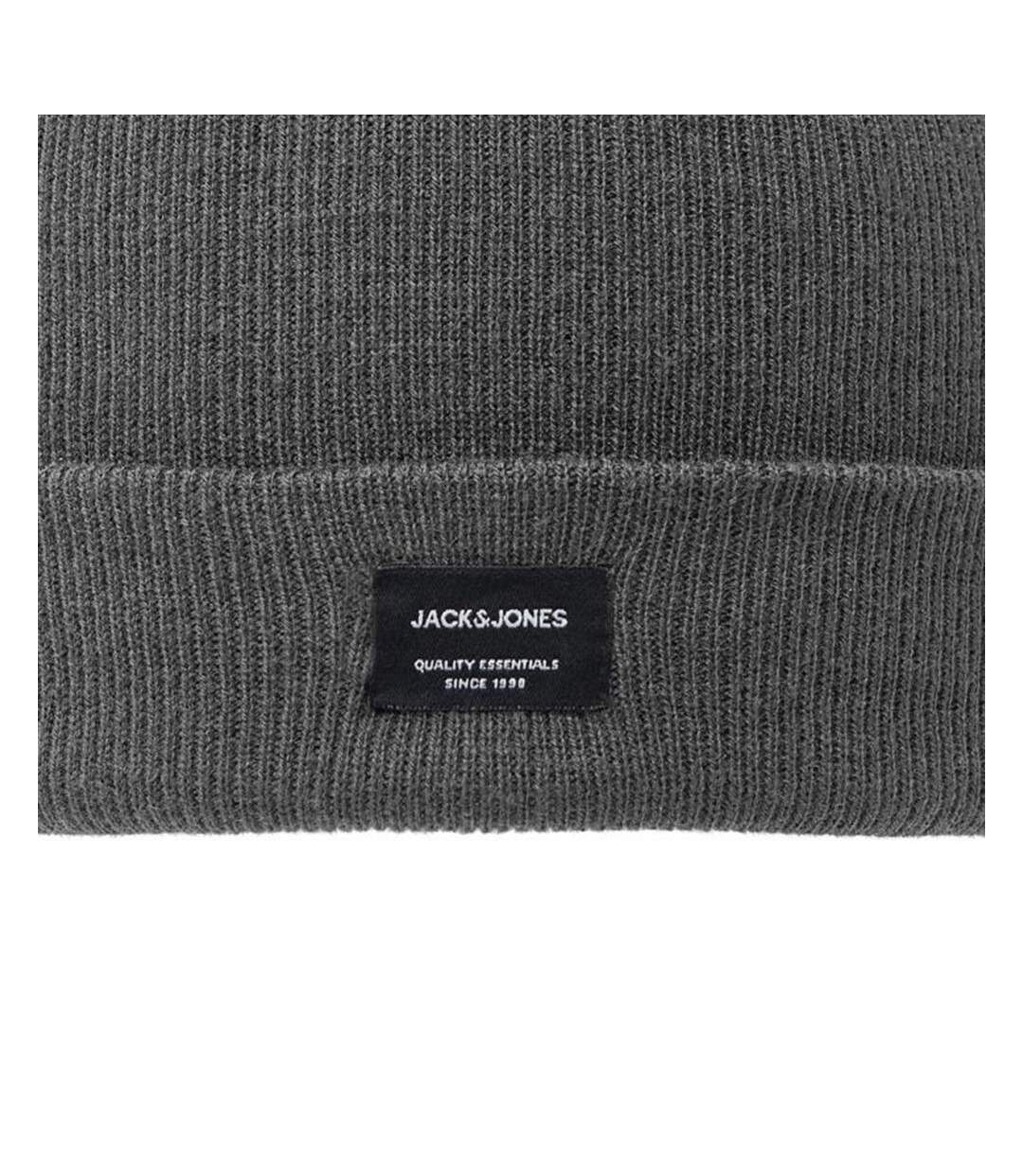 Bonnet gris homme jack & jones beanie-2