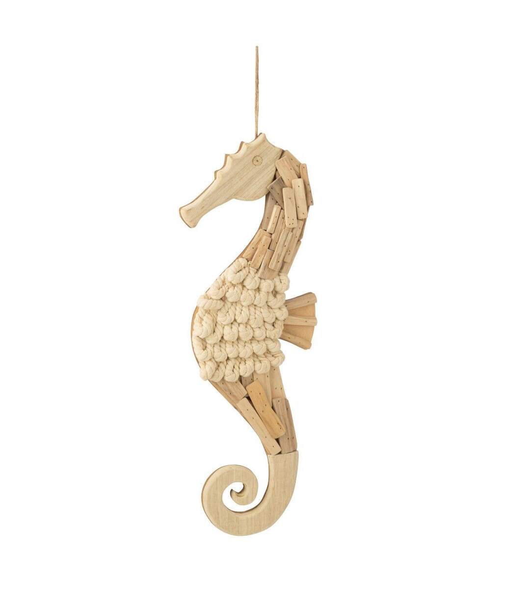 Hippocampe Déco à Suspendre Bali 59cm Naturel-1