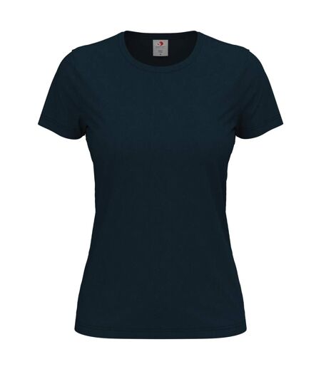 Womens/ladies classic tee marina blue Stedman