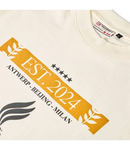 T-shirt Motif/style Logo Laurel Homme Crème Summer Games