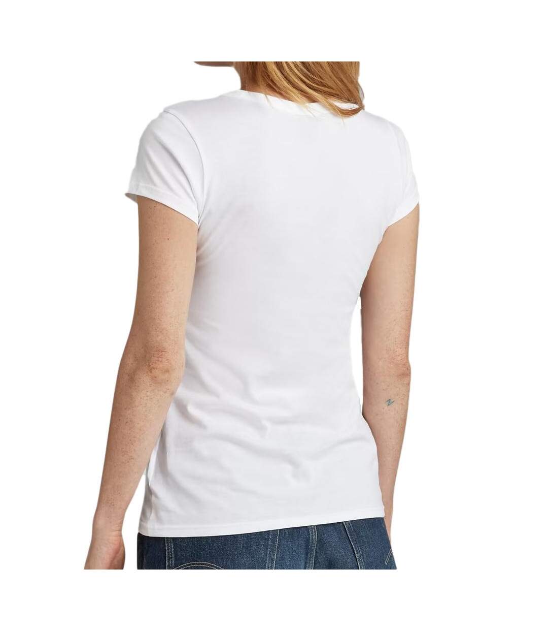 T-shirt blanc femme g-star raw d24714-2