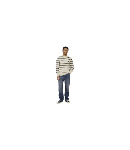 Sweat Manches Longues Motif/style Rayé Homme Écru Bleu Marine Brave Soul