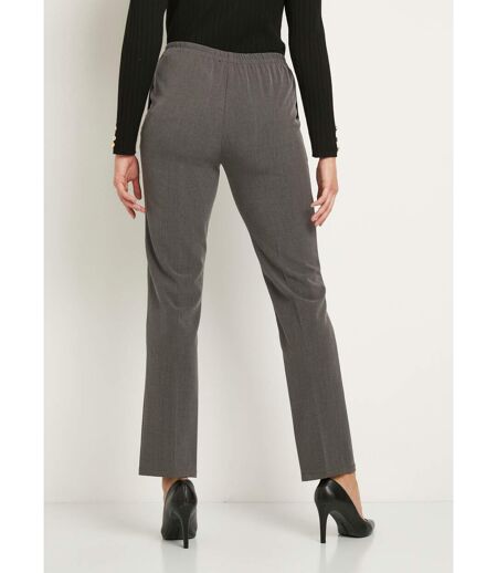 Pantalon droit taille semi-élastiquée