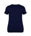 Womens/ladies Classic Floral Logo T-shirt Navy Blue Lee Cooper-2