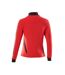 Womens/ladies Accelerate Zipped Lady Fit Jacket Traffic Red Black Mascot-2