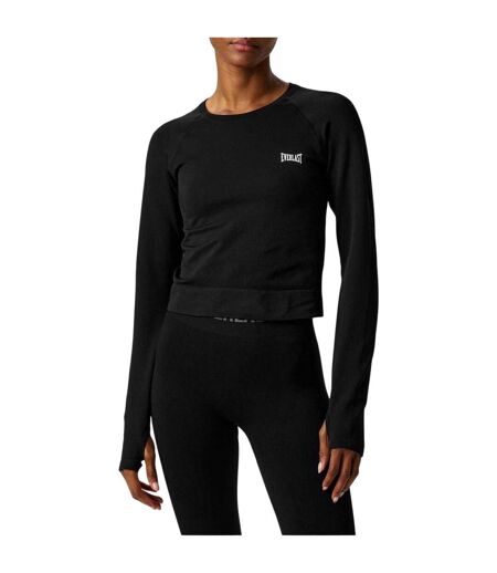 T-shirt Court Manches Raglan Femme Noir Everlast
