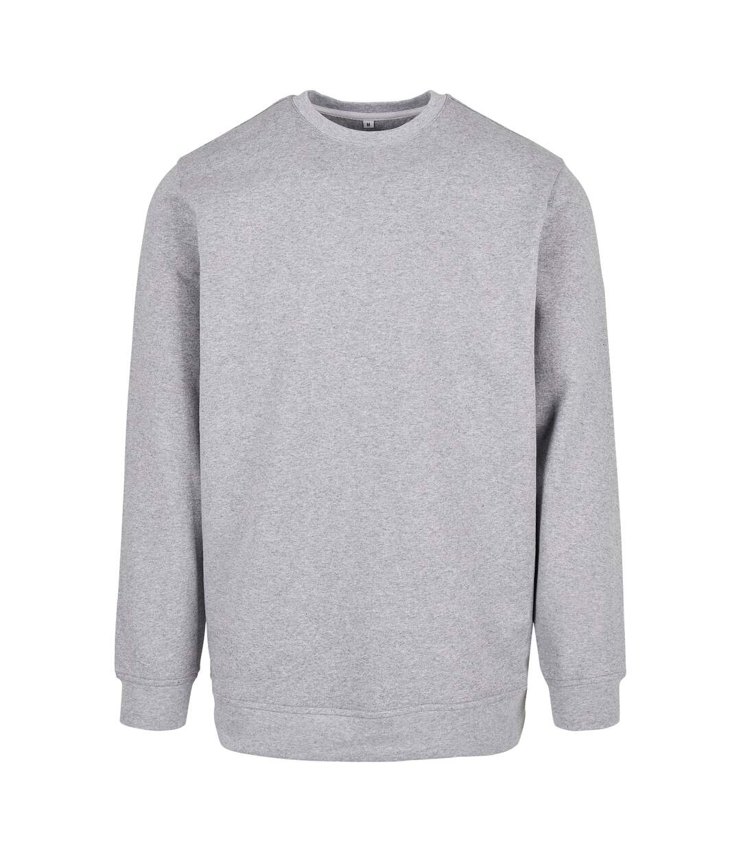 Sweat-shirt À Col Ras Du Cou De Base Pour Hommes Gris Chiné Build Your Brand-1