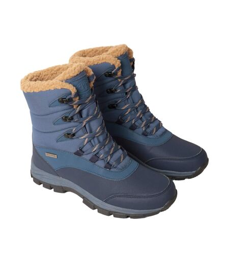 Womens/ladies blizzard waterproof snow boots navy Animal