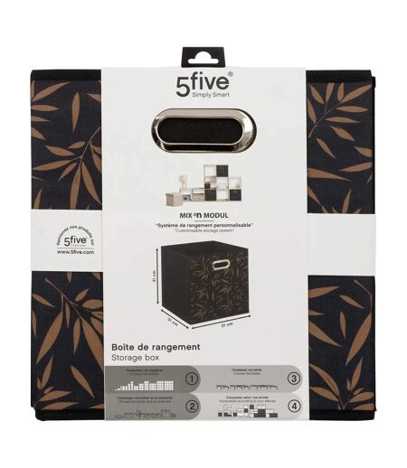 Boîte de Rangement Casual 31x31cm Noir