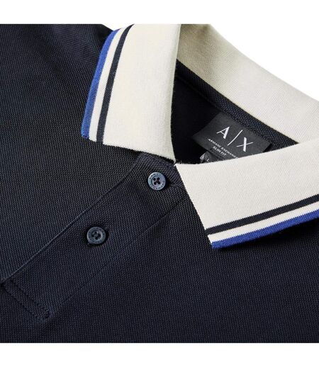 Mens Short-sleeved Polo Shirt Deep Navy Armani Exchange