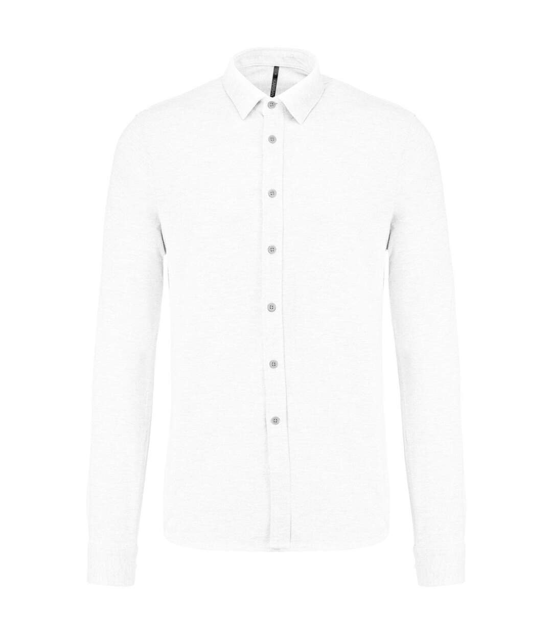 Chemise piquée manches longues - K508 - blanc - homme-1