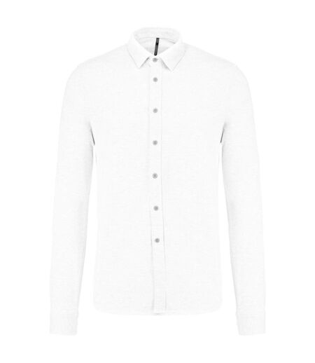 Chemise piquée manches longues - K508 - blanc - homme