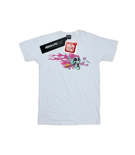 Disney Femmes/Les femmes Wreck It Ralph Candy Skull Cotton Boyfriend T-Shirt (Blanc) - UTBI51654