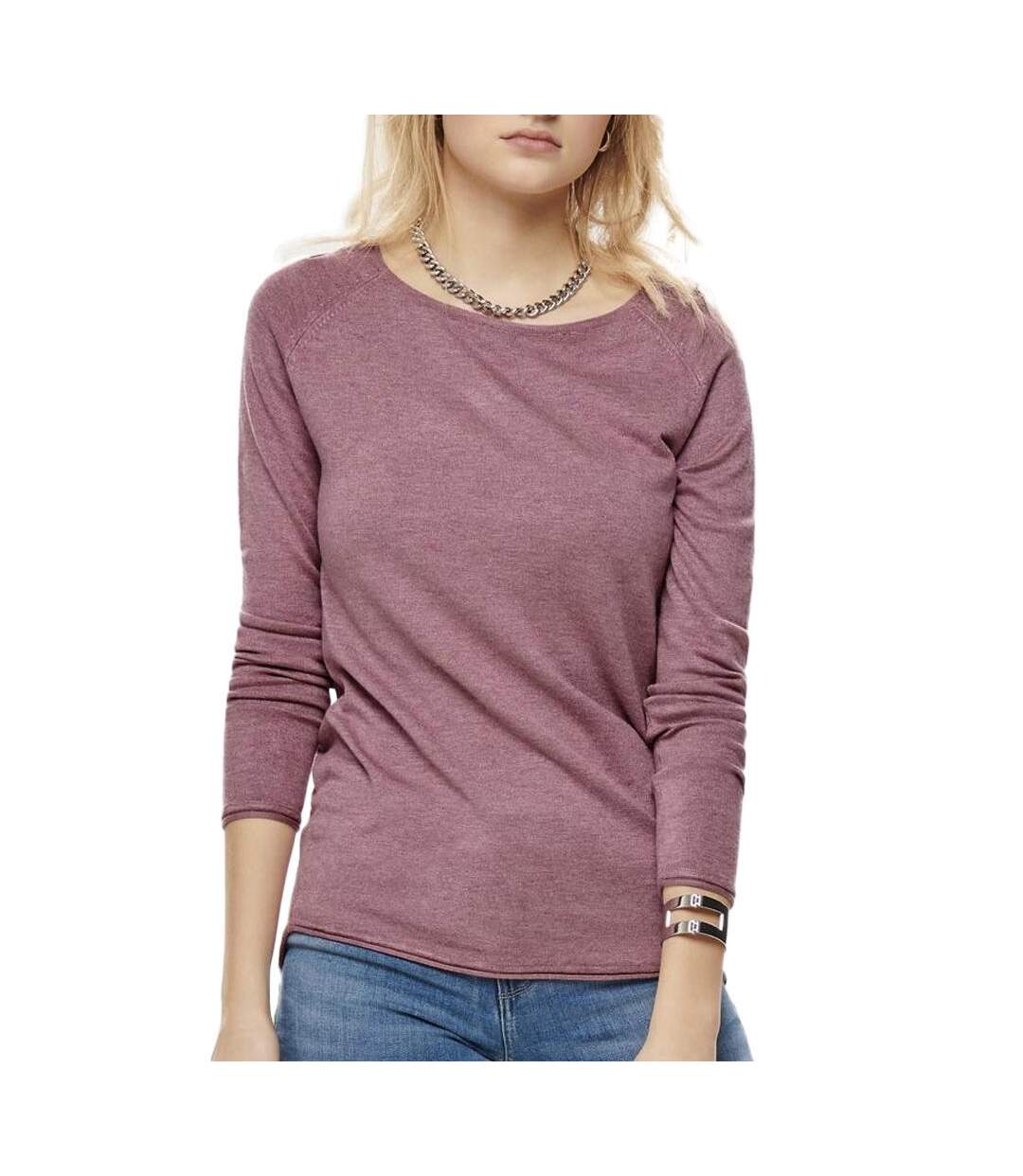 Pull rose femme only mila lacy - l-1