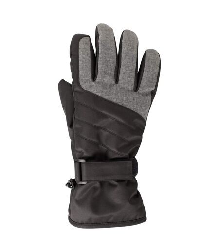 Womens/ladies Glide Waterproof Ski Gloves Jet Black Mountain Warehouse