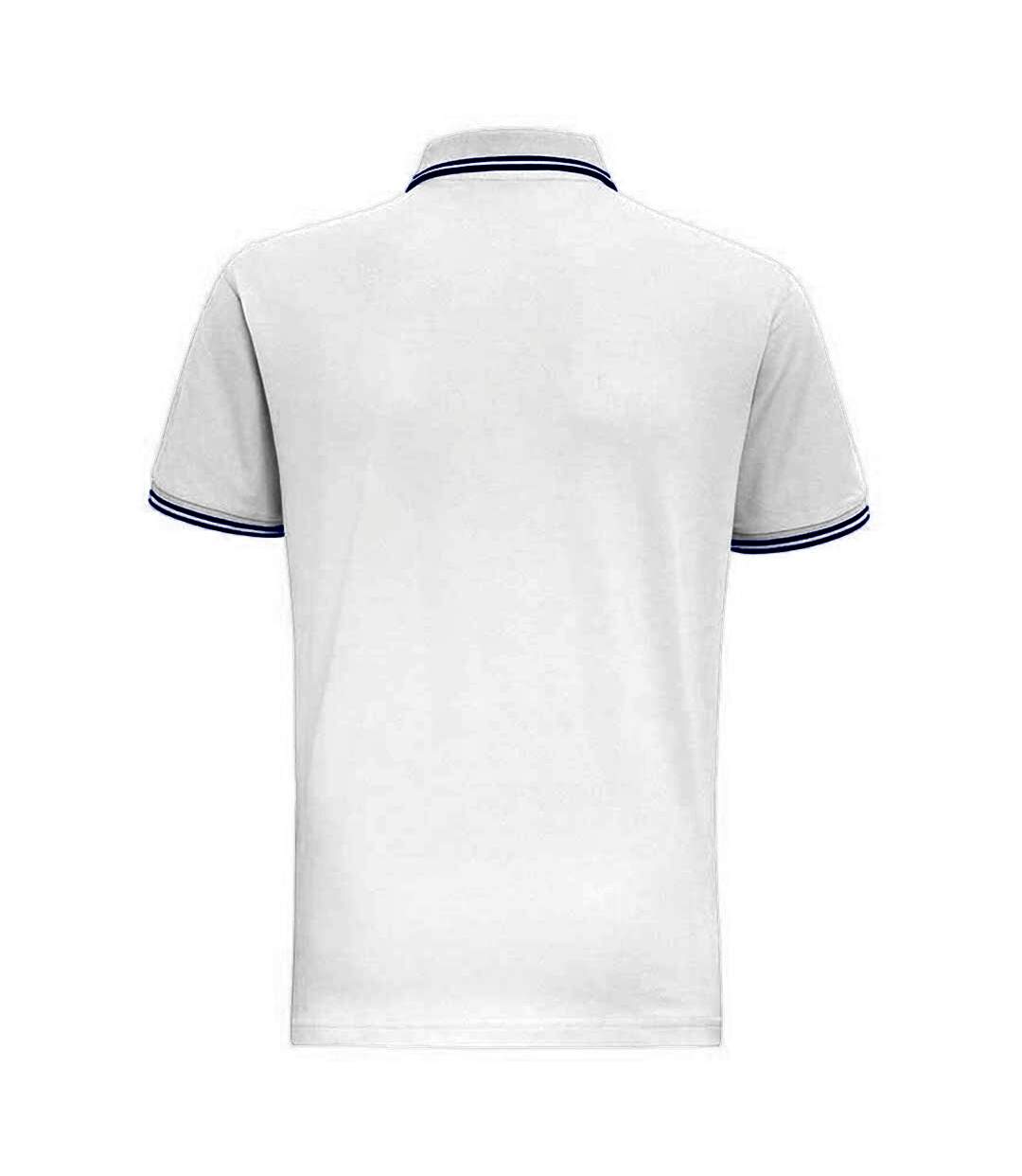 Asquith & Fox - Polo - Homme (Blanc/bleu marine) - UTRW4809