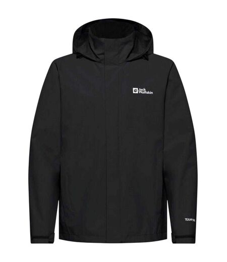 Mens Trailtime Waterproof Jacket Black Jack Wolfskin