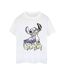 Disney Womens/Ladies Lilo And Stitch Ohana Graffiti Cotton Boyfriend T-Shirt (Blanc) - UTBI30298-1