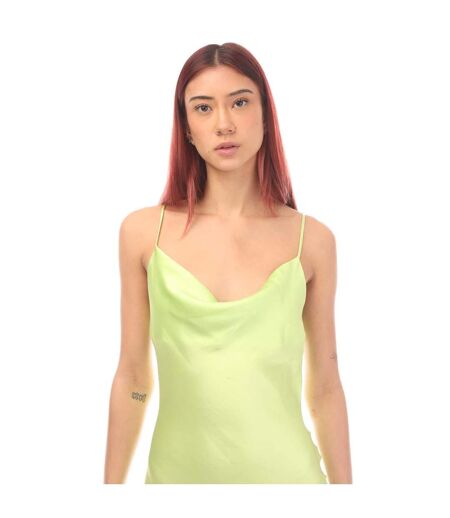Womens/ladies C_disos Cowl Neck Slip Dress Green Boss