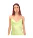 Womens/ladies C_disos Cowl Neck Slip Dress Green Boss-3