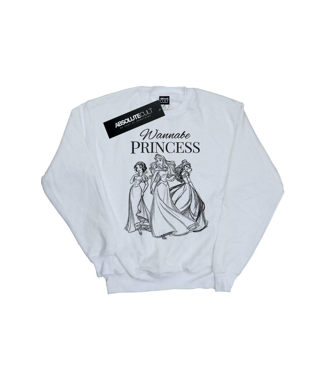 Disney Princess - Sweat WANNABE PRINCESS - Femme (Blanc) - UTBI32771-1