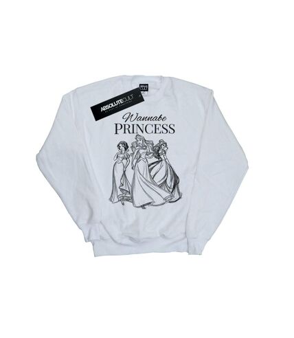 Disney Princess Mens Wannabe Princess Sweatshirt (White)