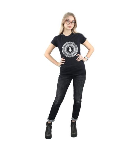 Disney Femme/Ladies Alice In Wonderland Circle Cotton T-Shirt (Noir) - UTBI6779