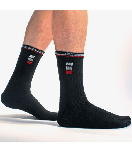 Chaussettes de sport blanches et noires pour homme par Sock Snob - 6 paires