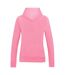Sweat À Capuche College Femme Rose Pâle Awdis-2