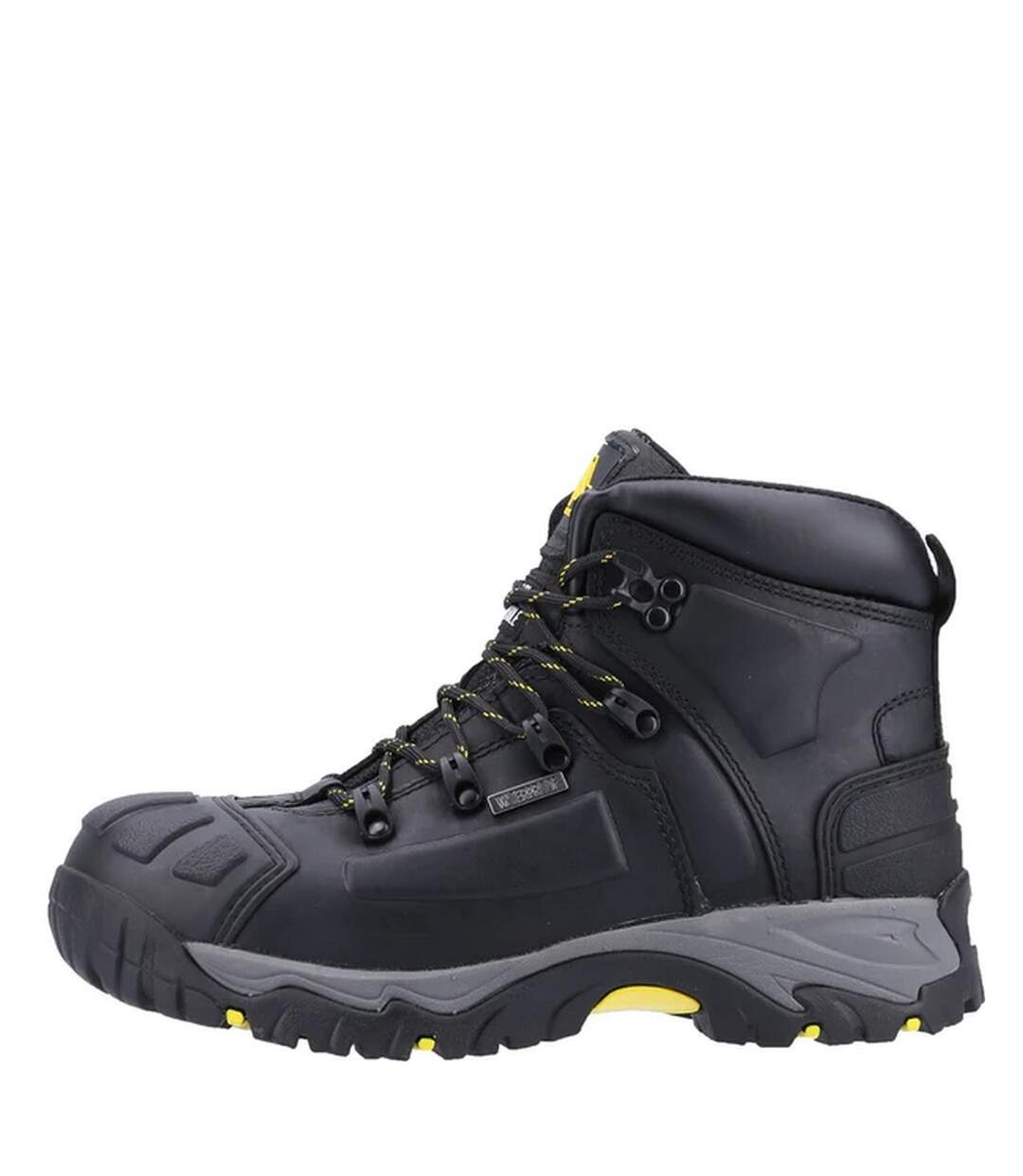 Unisex adult fs32 leather waterproof safety boots black Amblers-3
