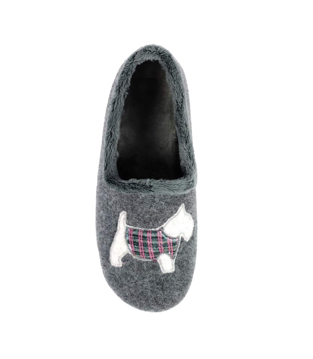 Chaussons monique femme gris Lazy Dogz-4