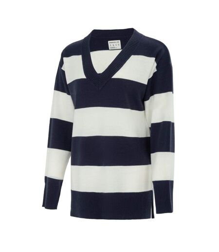 Pull Motif/style À Rayures Femme Bleu Marine Blanc SoulCal