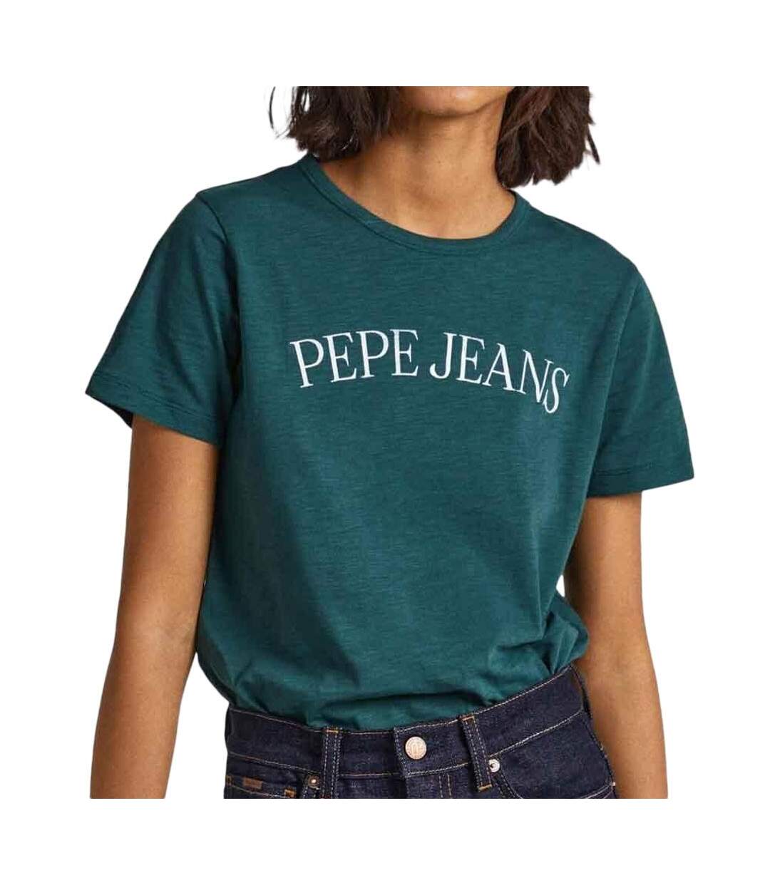 T-shirt Bleu Femme Pepe jeans Vio - M