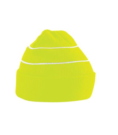 Beechfield Unisex Adult Knitted High-Vis Beanie (Fluorescent Yellow)